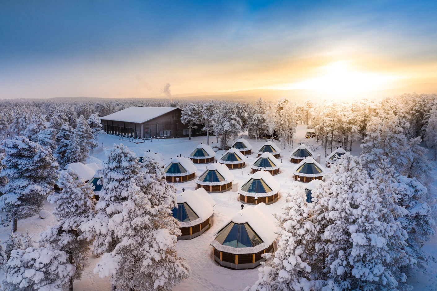 The best place to see the Northern Lights! Glass Roof Aurora Cabins in Finland.