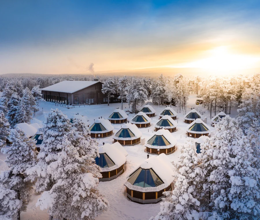 The best place to see the Northern Lights! Glass Roof Aurora Cabins in Finland.